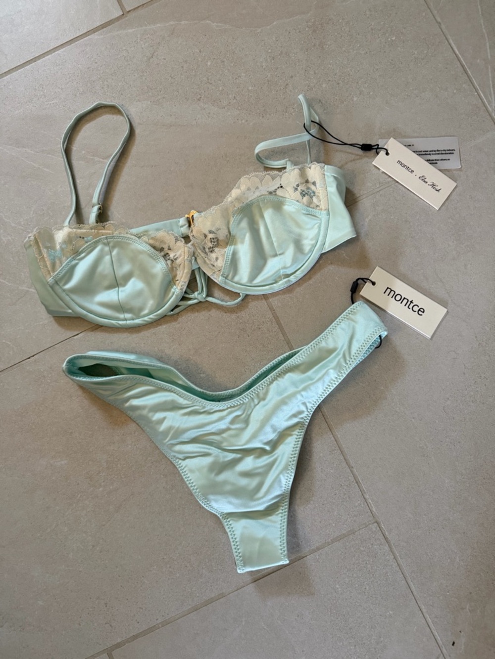 Montce Seafoam Silkie Lena Bikini Top & bottom